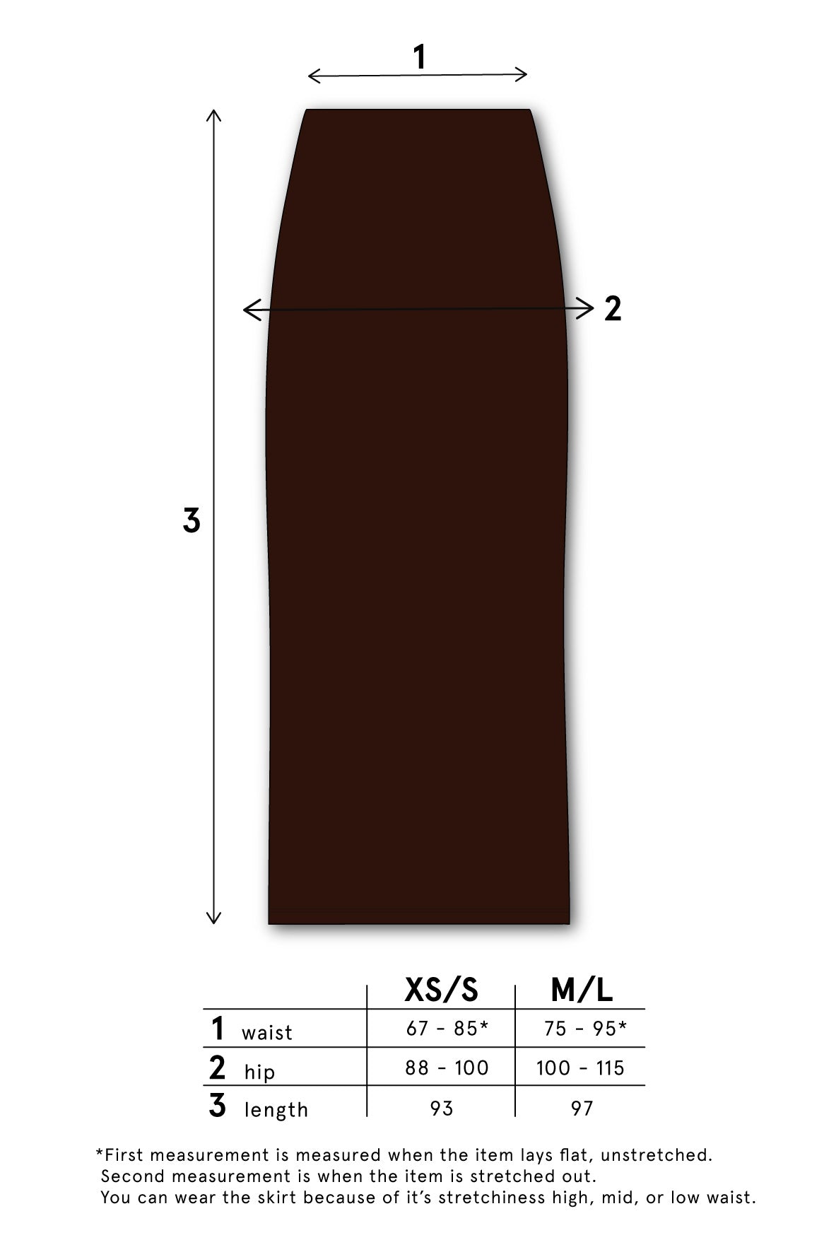 2-way stretch skirt | espresso